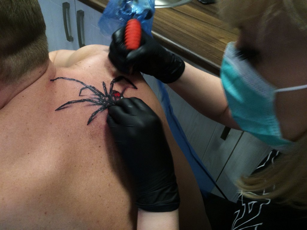 projekt tatuażu pająka