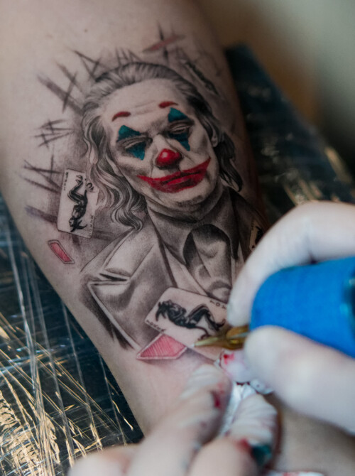 Realistyczny tatuaż Joker