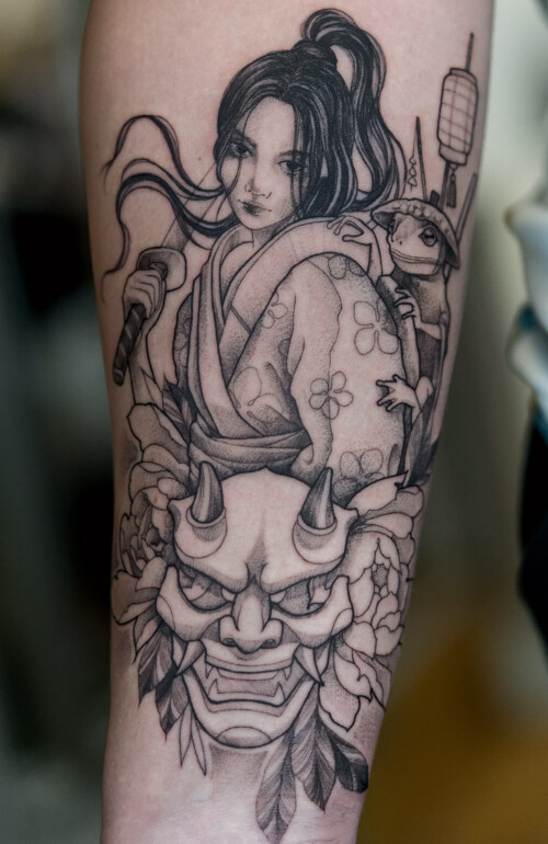 Tatuaż z samurajką